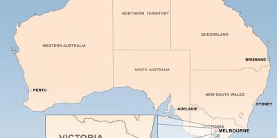 რუკა მელბურნი ავსტრალია