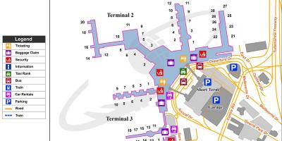 რუკა მელბურნის აეროპორტის ტერმინალებში