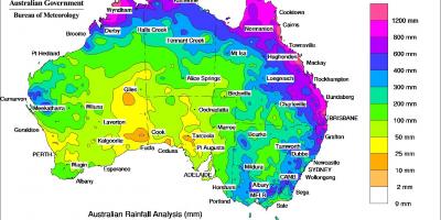 მელბურნის წვიმა რუკა