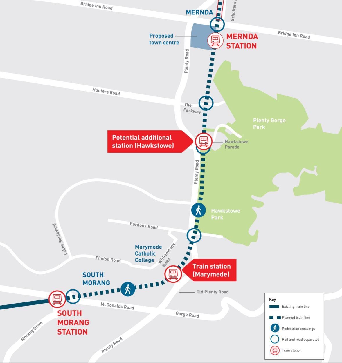 რუკა skyrail მელბურნის რუკა