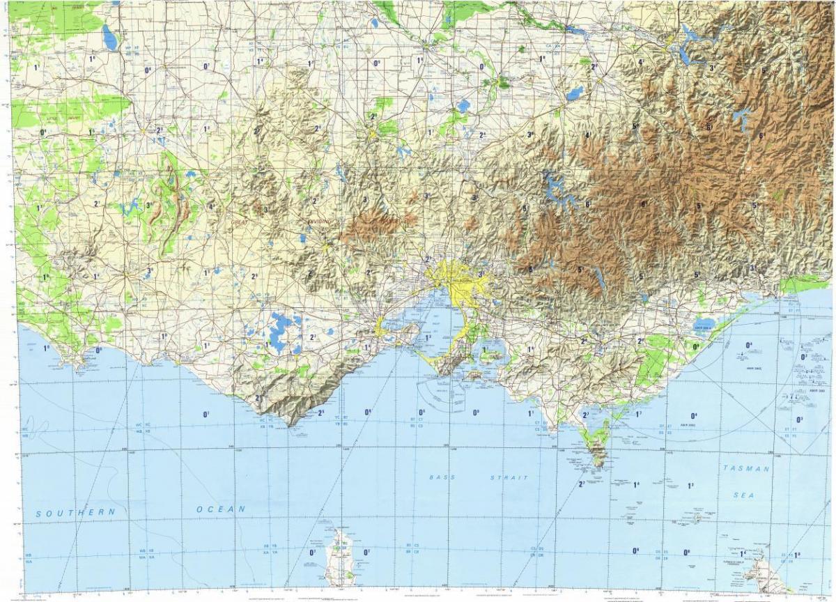 ტოპოგრაფიული რუკა მელბურნის