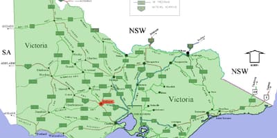 Postcodes ვიქტორია რუკა