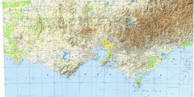 ტოპოგრაფიული რუკა მელბურნის