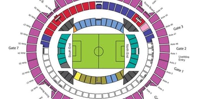 რუკა Etihad stadium მელბურნის
