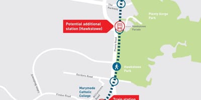 რუკა skyrail მელბურნის რუკა